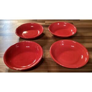 Tabletops Unlimited Espana Salad Pasta Dessert Plate 8" Set of 4 Red